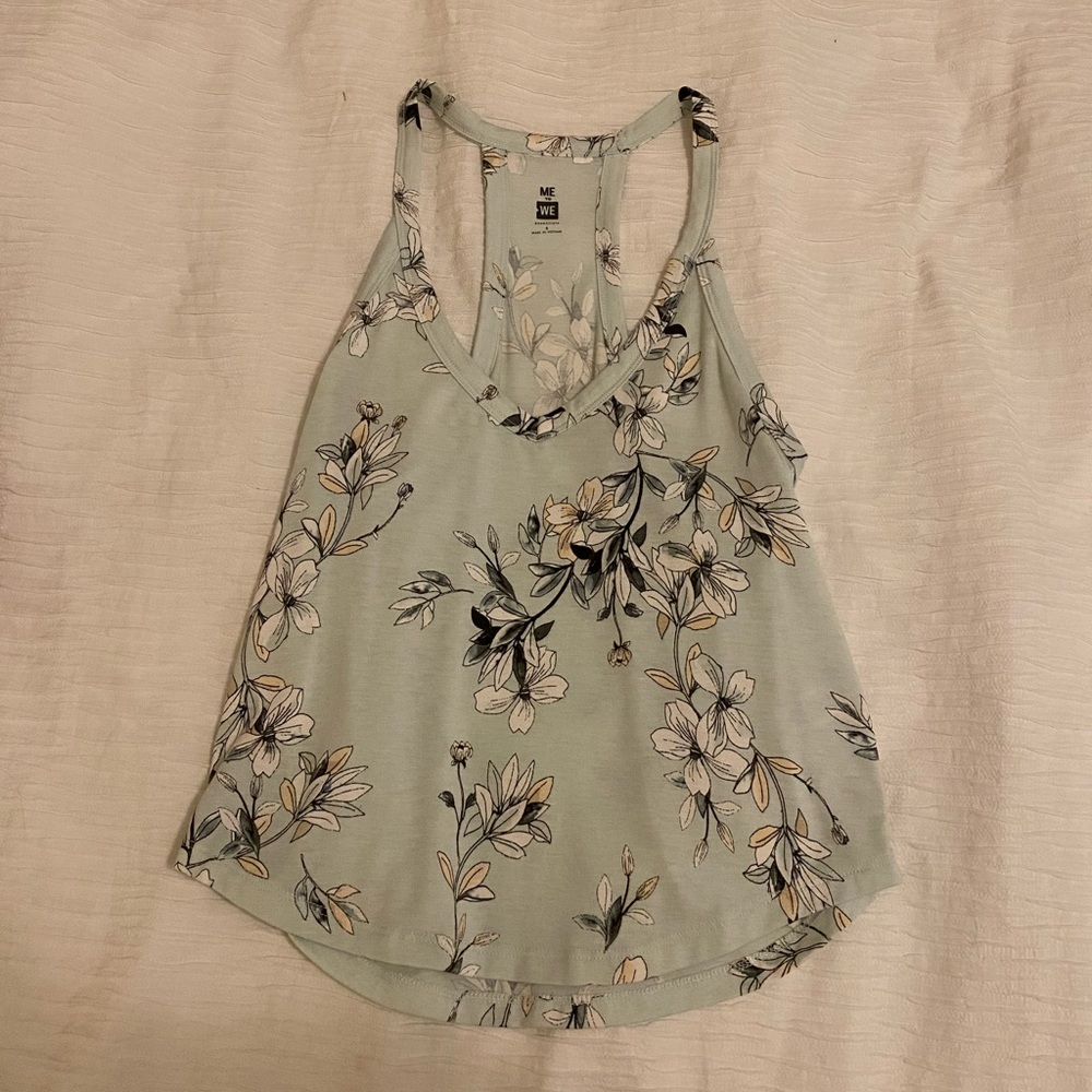 Me to We Pacsun floral racerback tank top